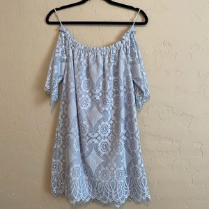 BB Dakota Blue Off The Shoulder Dress